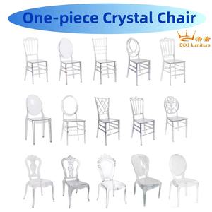 Silla de lujo para PC Ghost Devil, silla transparente para eventos de boda de plástico de resina con silla trasera redonda apilable - Product Image 6