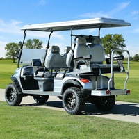 Voiturette de golf électrique 6 places Club Car, moteur puissant 72V, batterie au lithium, vitesse 30-50 km/h, idéale pour les circuits touristiques, couleurs personnalisables