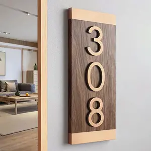 China Manufacturer Metal Number Signage with Braille Stainless Steel House Numbers Door Signs