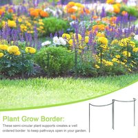 Piquets de fleurs avec anneaux en métal, Support, Mobile, pour pots de plantes, bâtons pour fleurs