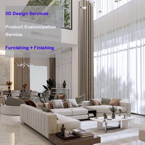Dubai Luxury Apartment Hotel Interior Design House Interior Design Service 3D Rendering Whole-House Interior Design Solution - Product Image 1