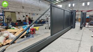 Porte coulissante sans rail en <span class=keywords><strong>aluminium</strong></span>, porte linéaire à suspension, <span class=keywords><strong>portail</strong></span> électrique à cantilever, réduction de 10% en décembre - Product Image 4