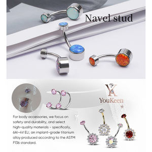 Duurzame Astm F136 Titanium Pvd Plated Punk Stijl <span class=keywords><strong>Piercing</strong></span> Voor Buikvorm Dagelijks Gebruik Langdurig Gebruik Bruiloft Navel <span class=keywords><strong>Piercing</strong></span> - Product Image 6