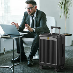 Bagages de <span class=keywords><strong>cabine</strong></span> de luxe de haute qualité de 20 pouces <span class=keywords><strong>valise</strong></span> PC avant ouverte pour voyage d'affaires <span class=keywords><strong>avec</strong></span> <span class=keywords><strong>chargeur</strong></span> <span class=keywords><strong>USB</strong></span> bagages de taille <span class=keywords><strong>cabine</strong></span> en aluminium - Product Image 6