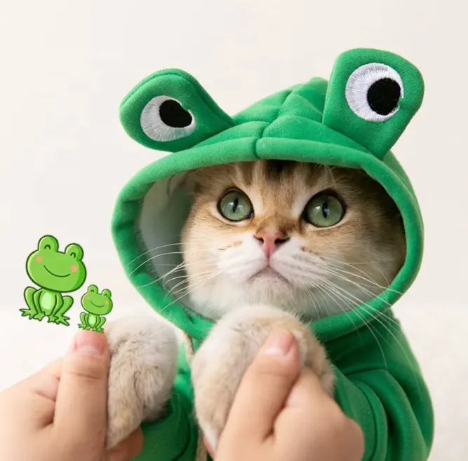 저렴한 신제품 귀여운 고양이 옷 클래식 면 따뜻한 개 옷 사용자 정의 패션 작은 애완 동물 강아지 고양이 의상