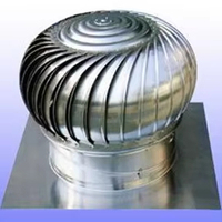 Ventilateur d'extraction de toit naturel durable en acier inoxydable SS304 de 500 mm et 600 mm, à énergie éolienne, pour bâtiments industriels et serres