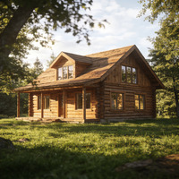 Maison préfabriquée prête à l'emploi, 3 chambres, 2 étages, en bois, pour habitation