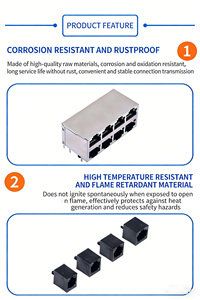 GLGNET Customizable Sink Plate 8 Pin Rj45 Female Connector <strong>Mini</strong> Pcb <strong>Jack</strong> Rj45 Modular <strong>Jack</strong> 8P8C Sinker Ethernet Rj45 Connector - Product Image 3