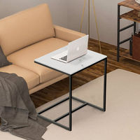 Mesa auxiliar en forma de C con envío gratis de La UE, mesa auxiliar de mármol, mesa decorativa para sofá, cama, sillón reclinable