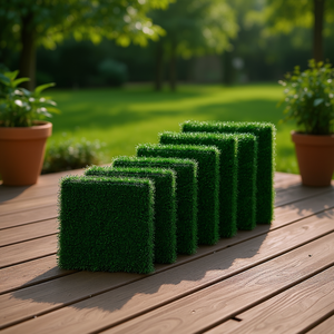 Gazon artificiel Milan 19,75 x 19,75, toucher doux, aménagement paysager extérieur, plante synthétique - Product Image 2