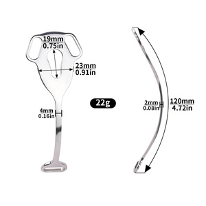 Sûr de haute qualité anneau chasteté Cage dispositif de verrouillage ceinture SM produits 4 anneau virginité 4 tailles US Cock Ring pour hommes hommes - Product Image 2