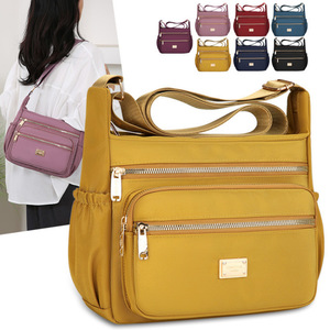 Women's Crossbody Bag Large Capacity Multiple Compartments Zipper Closure Everyday Use Shoulder Bag Horizontal Square Design - Product Image 3