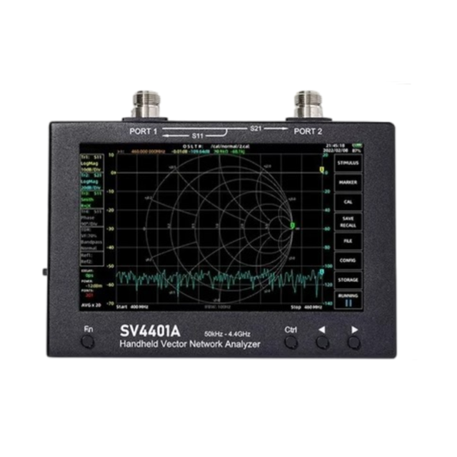 SV4401A 50KHz-4.4GHz Vector Network Analyzer 100dB Dynamic 7-inch Touch LCD 7GB Internal Memory IP55 Protection Type-C Interface