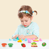 Pâte à modeler créative pour enfants, Kit artisanal en argile sèche à l'air, bricolage, Sandwich, petit déjeuner, jouets en Plasticine, pâte à modeler