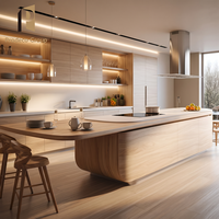 Ensemble d'armoires de cuisine de luxe noires pour projet de maison, finition ultra brillante, design moderne, unité d'armoires de cuisine, armoires de cuisine