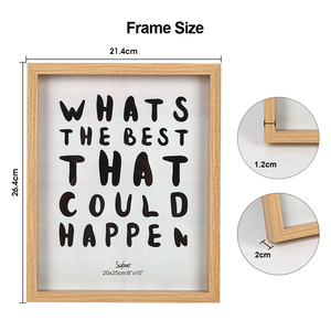 Juego de Marcos de <span class=keywords><strong>Fotos</strong></span> de Madera Natural Minimalista Moderno en <span class=keywords><strong>3</strong></span> Tamaños <span class=keywords><strong>para</strong></span> Decoración de Pared y Mesa, <span class=keywords><strong>para</strong></span> <span class=keywords><strong>Fotos</strong></span> de Familiares y Amigos - Product Image 4