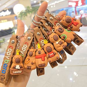 Lindo llavero de PVC <span class=keywords><strong>con</strong></span> forma de capibara, colgante de dibujos animados para bolso - Product Image 2