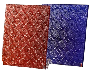 Vidrio texturizado barroco personalizado, vidrio fundido rojo, amarillo, verde, azul, transparente, con patrón floral para construcción - Product Image 1