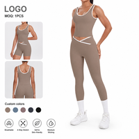 Vêtements de sport respirants pour femmes, ensemble 3 pièces, double face brossée, vêtements de sport athlétiques, vêtements de gym