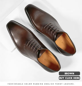 أحذية فاخرة عصرية عالية الجودة مخصصة للرجال من جلد العجل الأصلي للرجال من Goodyear Welt أحذية رجالية وأكسفورد - Product Image 2