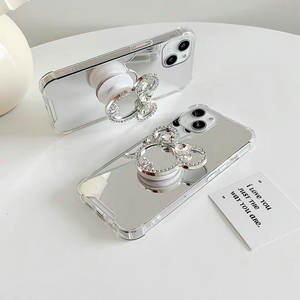 Mode Mignon Titulaire <span class=keywords><strong>Mickey</strong></span> Miroir Téléphone étui pour <span class=keywords><strong>iphone</strong></span> 16E 15 14 13 Pro Max 12 11 XS XR Support Antichoc Protéger La Couverture Arrière - Product Image 1