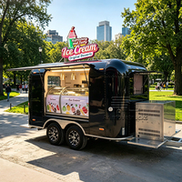 Grande remorque alimentaire moderne, camion de restauration rapide pour smoothies, kiosque à desserts, crêpes, poulet frit, camion de cuisine de rue avec friteuse