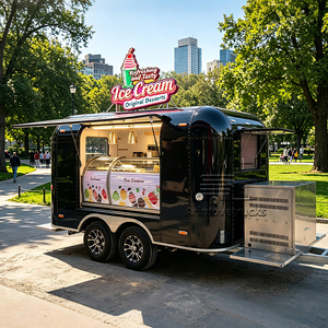 Grande remorque alimentaire moderne, camion de restauration rapide pour smoothies, kiosque à desserts, <span class=keywords><strong>crêpes</strong></span>, poulet frit, camion de cuisine de rue avec friteuse - Product Image 2