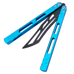Cuchillo <span class=keywords><strong>Balisong</strong></span> con mango de aluminio TGZUO, cuchillo de bolsillo EDC de volteo suave, cuchillo de entrenamiento seguro tipo mariposa - Product Image 4