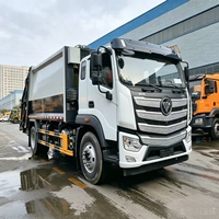 Camion à ordures compacteur diesel Foton, norme d'émission Euro 3, transmission manuelle 4x2, poids total autorisé 18000 kg, fabriqué à Hubei