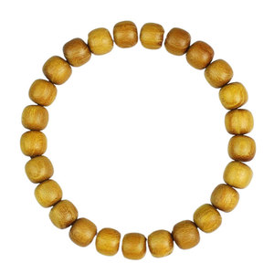 Rosewood Barrel Beads 7x8mm Hand Polished Natural Unisex <b>Bracelet</b> Religious Ceremony Gift - Product Image 1