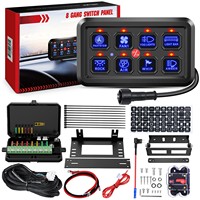 Panneau de commutation sans fil RGB 8 gangs pour voitures tout-terrain Smart Touch Control avec boîtier de circuit