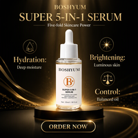 Sérum facial BOSHYUM 5 en 1 hydratant, éclaircissant, réparateur, régulateur de sébum, anti-âge, soin de la peau, 35 ml