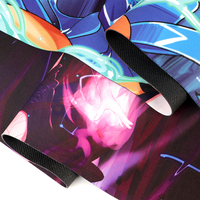 Tapis de jeu de cartes OEM en caoutchouc imperméable avec bord cousu, tapis de jeu Mina la Jeune Fille de Feu Vierge