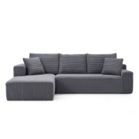 Canapé modulaire gris foncé 107 pouces, canapé sectionnel compressé, canapé en mousse pour salon, éponges haute densité, canapé nuage