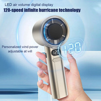 Ventilateur portable sans pales, mini, 120 vitesses, rechargeable par USB, 5W, modèle M11, haute vitesse, refroidisseur d'air électrique pour le camping