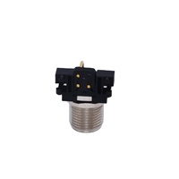 Conector ZL M12A-G12-W Automotriz en Ángulo Recto, Impermeable, Macho para PCB, Contactos de Latón Chapados en Oro para 3-17 Pines