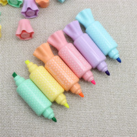Marqueur stylo fruits parfumés couleurs bonbons marqueurs à base d'eau Mini mignon bonbons forme double pointe surligneur stylo Kawaii marqueur