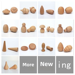 Waldorf eco-friendly non verniciato faggio blocchi di costruzione piccolo ornamento aperto per i denti di criceto digrignare scatole di <span class=keywords><strong>legno</strong></span> incisione - Product Image 3
