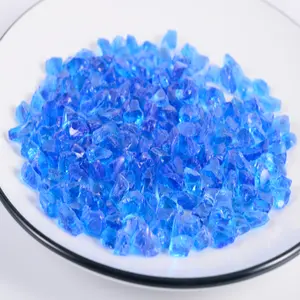 China Wholesale Price Decoration Colored Crystal Crushed Glass For Hotel Fireplaces