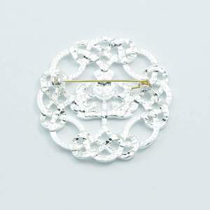 子供用ケルト結び目スコットランドアザミシルバーメッキ合金ブローチ - Product Image 6