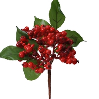 Kunstmatige bessentakjes zijden bloemen duindoorn fruittakken natuurlijk decoratief blad voor bruiloft, huis en fotografie