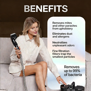 Compact Corded High Efficiency Deep Stain Removal Steam Sanitizing All-in-One Cleaner for Indoor Upholstery <b>Sofa</b> Drape <b>Floor</b> Mat - Product Image 6
