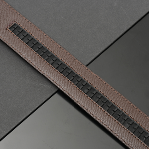 Cinturón de Cuero Genuino para Hombre, Personalizable, Sin Grietas ni Desprendimientos, Cómodo, Hebilla Automática de Aleación, Talla Estándar, para Uso Profesional - Product Image 6