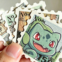 Timbres décoratifs de fan art anime dessinés à la main en aquarelle, très prisés, souvenirs en gros pour les magasins d'articles de loisirs
