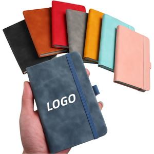 Carnet <span class=keywords><strong>de</strong></span> poche 200 pages lignées numérotées par paquet, format A6 mini (3,5" x 5,5") pour <span class=keywords><strong>le</strong></span> travail <span class=keywords><strong>et</strong></span> <span class=keywords><strong>le</strong></span> journalisation, couverture rigide en cuir - Product Image 1