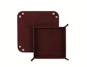 Personalized Custom Logo Portable Folding PU Leather Velvet Desktop Jewelry Storage <b>Dice</b> <b>Tray</b> - Product Image 4