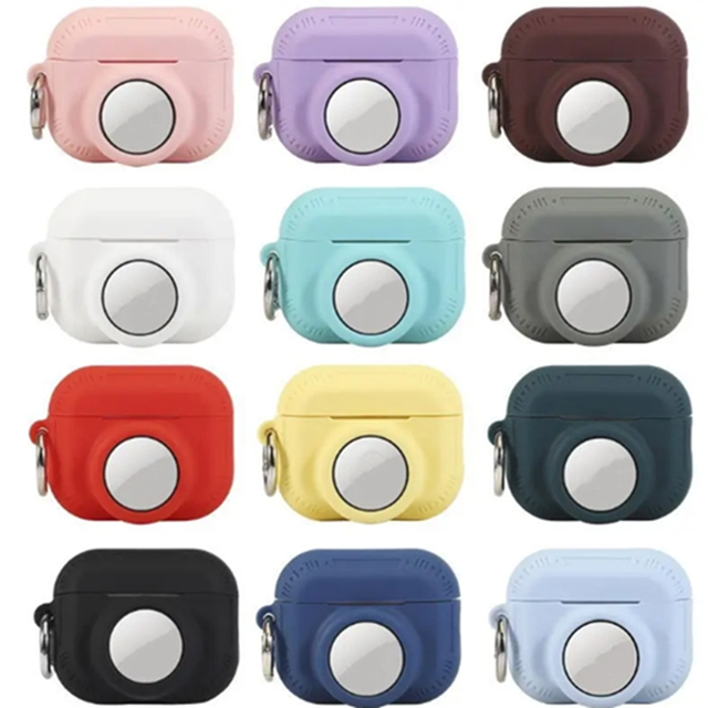 Convenient 2 in 1 Anti Lost Earphone Cover for AirPods Pro2 AirTag case Silicone Shockproof Protect Back Cover