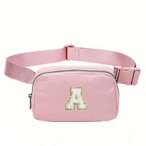 Bolso de Pecho Impermeable para Mujer, Riñonera Deportiva con Letras Bordadas, para Correr, con Espacio para Teléfono - Product Image 1