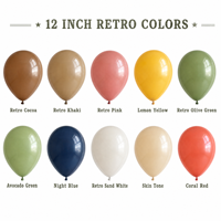 Ballons en latex rétro vintage de 12 pouces, ballons rétro en gros, globos, ballons pour la décoration de fêtes et de mariages