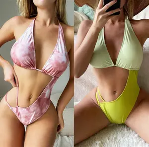 Özelleştirmek kore tarzı tek parça mayo kadınlar için seksi moda Bikini mayo